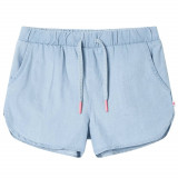Pantaloni scurți pentru copii, albastru denim pal, 92, vidaXL