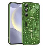 Husa pentru samsung galaxy s25, glitter magsafe, atasare magnetica, deep green