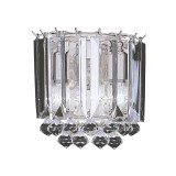 Aplica de perete Nessa, metal/acril, transparent/argintiu, 23 x 22 x 12 cm