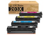 Cumpara ieftin Set 4 Tonere CMYBabee HP 203X CF540X pentru imprimanta HP Color Laserjet Pro MFP M281, M280, M254 - NOU