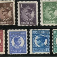 1930 , Lp 86 , Carol I ( uzuale ) , filigran PTT , serie dantelata - MNH