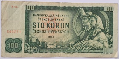 Cehoslovakia, 100 Korun 1961 foto