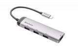 HUB VERBATIM MULTIPORT, USB 3.2, GEN 1, TYPE A &quot;49147&quot; (TIMBRU VERDE 0.18 LEI)