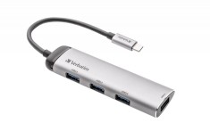 HUB VERBATIM MULTIPORT, USB 3.2, GEN 1, TYPE A &quot;49147&quot; (TIMBRU VERDE 0.18 LEI)