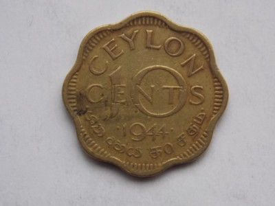 10 CENTS 1944 CEYLON foto