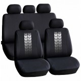 Cumpara ieftin Set huse scaun auto ieftine, Universale 9 piese, model TIRE TRACKS