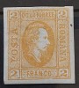 Romania 1865 - Alexandru-Ioan Cuza,Lp.15c,hartie vargata (cititi descrierea), Nestampilat