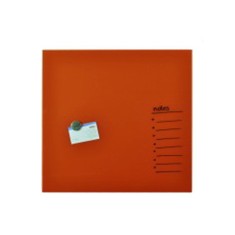 TABLA MAGNETICA DIN STICLA PORTOCALIU 45x45 cm, DESQ 4252