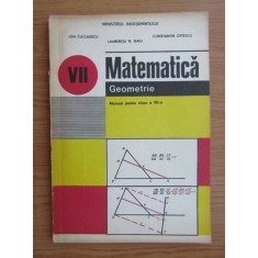 Ion Cuculescu - Matematica. Geometrie. Manual pentru clasa a VII-a (1994)