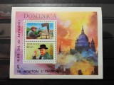 Dominica 1974 Centenarul Nașterii lui Sir Winston Churchill Coliță Filatelică (Bloc 2v) Neștampilat - AL1, Stampilat