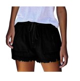Cumpara ieftin Pantaloni scurti din denim pentru femei AOREUGL, casual, negru, M - OUTLET