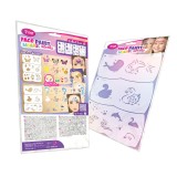 Șablon Mozaic Face Painter - delfin - lebădă - 3 bucăți / pachet Tytoo