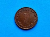 1 Pfennig 1937 lit. A -Germania-stare buna-patina-
