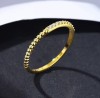 Inel Subtire Din Argint 925 Placat Aur 14K, Model Fin Cu Pietre Zirconiu,, Argintboutique