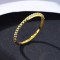 Inel Subtire Din Argint 925 Placat Aur 14K, Model Fin Cu Pietre Zirconiu,