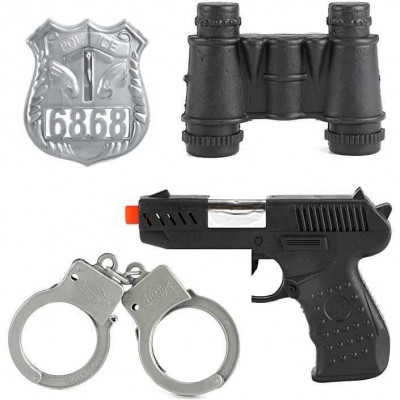 Set politie SWAT 4 piese cu pistol si catuse Toi-Toys TT14150A foto