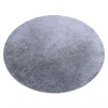 Covor modern de spălat LAPIN cerc shaggy, antiderapant negru / fildeș, cerc 160 cm, Rotund, Poliester