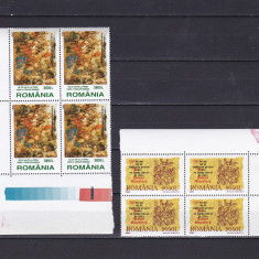 ROMANIA 2000 LP 1514 EVENIMENTE 2000 BLOCURI DE 4 TIMBRE MNH