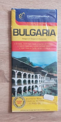Harta tuistică și rutieră BULGARIA (țiplă) foto