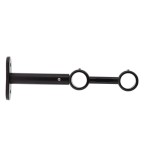 Set Consolă Galerie Dubla Inchisa Ext Fi20/15 Cm &ndash; Negru Mat Compoziție Fier Forjat