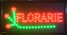 Reclama luminoasa LED - FLORARIE - de interior, 48 x 25 cm