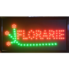 Reclama luminoasa LED - FLORARIE - de interior, 48 x 25 cm