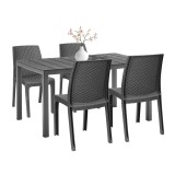 Set mobilier de grădină Laos 4+1, grafit