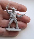 JUCARIE VECHE FIGURINA - COMUNIST - COLECTIE - ROMANEASCA - COWBOY PISTOLAR