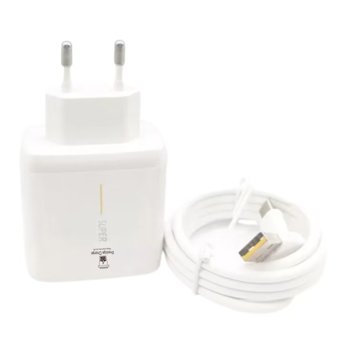 Incarcator SuperVooC USB 65W, PRESTIGE CHARGE&reg;, pentru Oppo, inclus cablu 6.5A, USB la USB-C, transfer date si incarcare, 1m