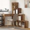 vidaXL Birou de colț Lemn vechi 101.5 x 149.5 x 149.5 cm Lemn compozit 3337247