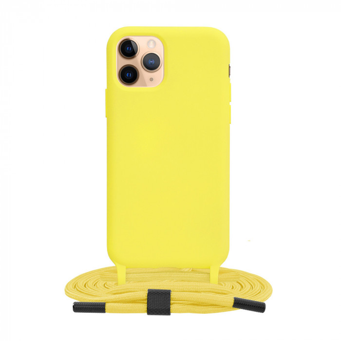 Husa pentru iPhone 11 Pro, Techsuit Crossbody Lanyard, Yellow