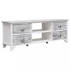 Gossi comoda tv,alb si gri, 108x30x40 cm, lemn masiv de paulownia