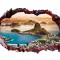 Autocolant decorativ, Gaura in perete, Multicolor, 85 cm, 569STC-1