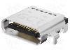 Conector USB C, versiune USB 3.2, orizontala, GCT - USB4525-03-A