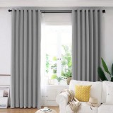 Cumpara ieftin Draperie din catifea blackout cu inele auriu antic, Madison, 250x220 cm, densitate 700 g/ml, Spanish Gray, 1 buc