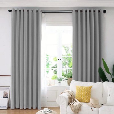 Draperie din catifea blackout cu inele crom, Madison, 150x240 cm, densitate 700 g/ml, Spanish Gray, 1 buc foto