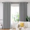 Set draperie din catifea blackout cu inele auriu antic, Madison, 250x270 cm, densitate 700 g/ml, Spanish Gray, 2 buc
