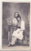 Bnk foto Copii in costume populare - Foto E Popp Ploesti 1923, Alb-Negru, Romania 1900 - 1950, Etnografie