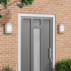 vidaXL Aplice de exterior 2 pcs Argintiu 23.5 x 10.5 x 26 cm 4005970
