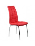 Scaun Bucatarie Piele Ecologica BUC 231, Cadru Cromat, Ergonomic, Rezistent 120kg, Confortabil, Elegant, 95cm