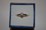 Inel Logodna Aur Alb 18K cu Diamant 0.20ct Solitaire Briliant H-I SI1-SI2, Marimea 50.5