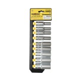 Set 9 chei tubulare lungi 10-24 mm, patrat 1/2 inch, Cr-V Crownman