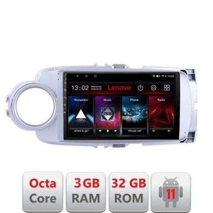 Navigatie Toyota Yaris 2010-2018 D-YARIS10 Octa Core cu Android Radio Bluetooth Internet GPS WIFI DSP 3+32 GB 4 LENOVO LITE CarStore Technology