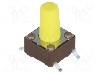 Microintrerupator, 6.2x6.2mm, OFF-(ON), SPST-NO, DIPTRONICS - DTSM-65Y-V-B