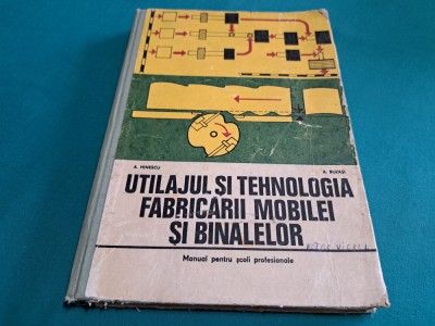 UTILAJUL ȘI TEHNOLOGIA FABRICĂRII MOBILEI ȘI BINALELOR / A. HINESCU / 1978 * 30 foto