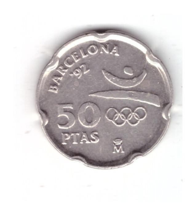 Moneda Spania 50 pesetas 1992 Olimpiada de la Barcelona 92, Casa Mila