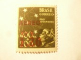 Timbru Brazilia 1944 supratipar 1,20cr si Aereo