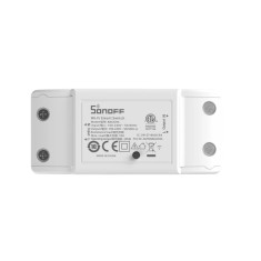 Intrerupator smart Sonoff BasicR4, Wi-Fi, 10A, 2200W, Control de la distanta, Compatibil Alexa si Google Assistant, Alb