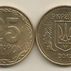 UCRAINA 25 COPEICI KOPIYOK 2012 [1] XF++ / a UNC , livrare in cartonas