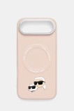 Karl Lagerfeld husă pentru telefon iPhone 17 Air culoarea roz, KLHMP17MPSMLRKCP